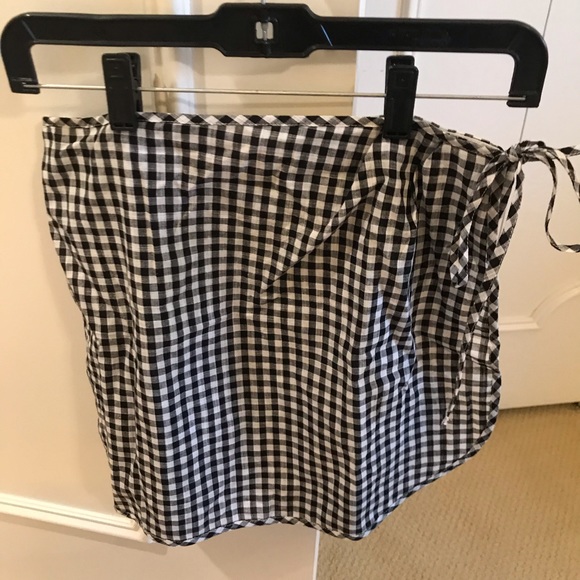 NWOT Wild Honey Gingham Wrap Mini-Skirt - Picture 1 of 4
